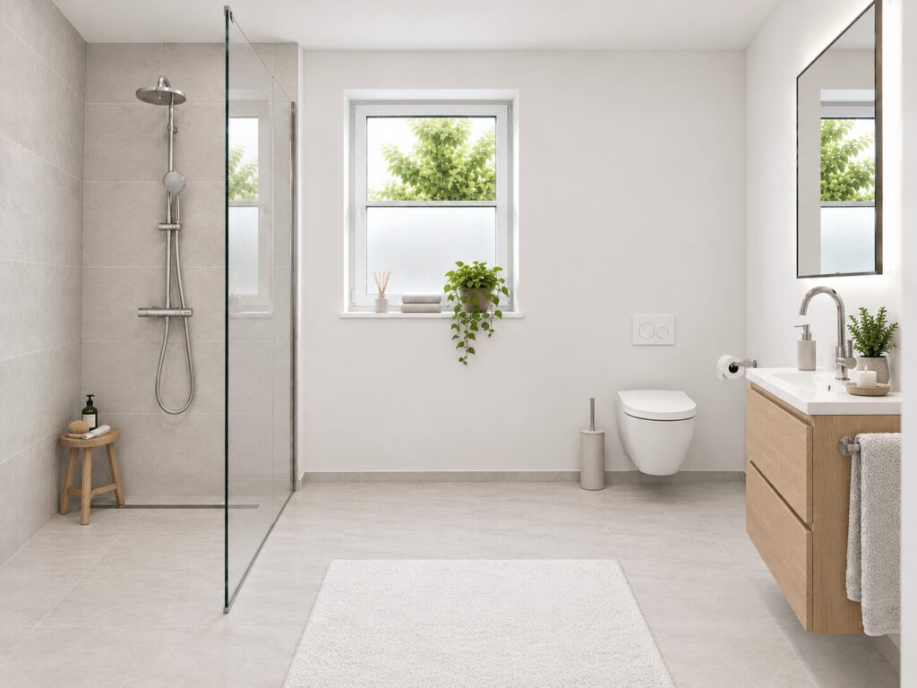 Badezimmer - hell und funktional